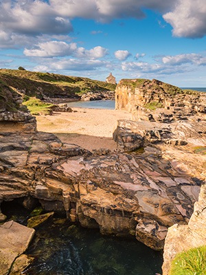 rocky cove on the northumberland coast